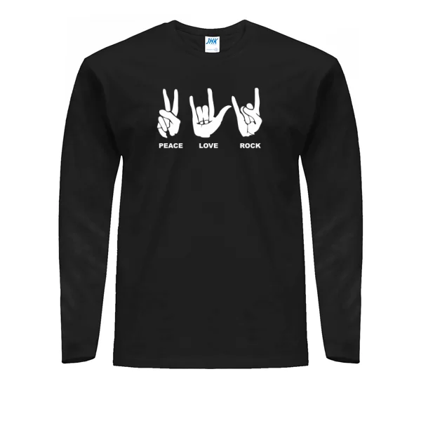 Мужской лонгслив Peace Love Rock