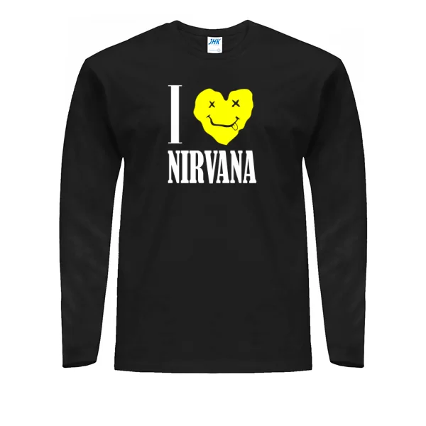 Мужской лонгслив I Love Nirvana
