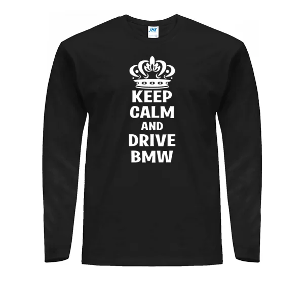 Мужской лонгслив Keep Calm and Drive BMW