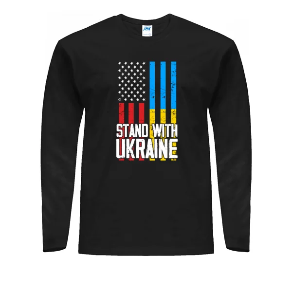 Мужской лонгслив Stand with Ukraine (USA)