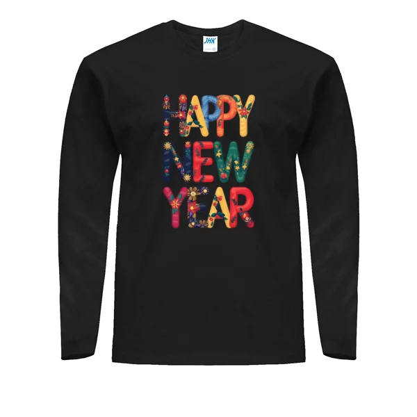 Мужской лонгслив Happy New Year надпись