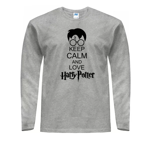Мужской лонгслив Keep calm and love Harry Potter