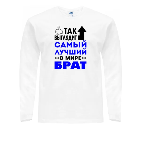 Мужской лонгслив Самый Лучший в мире Брат 10028