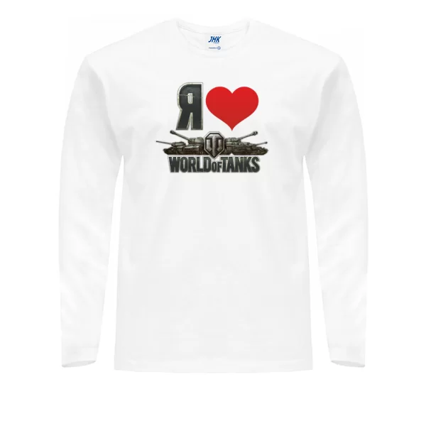 Мужской лонгслив I Love game World of Tanks