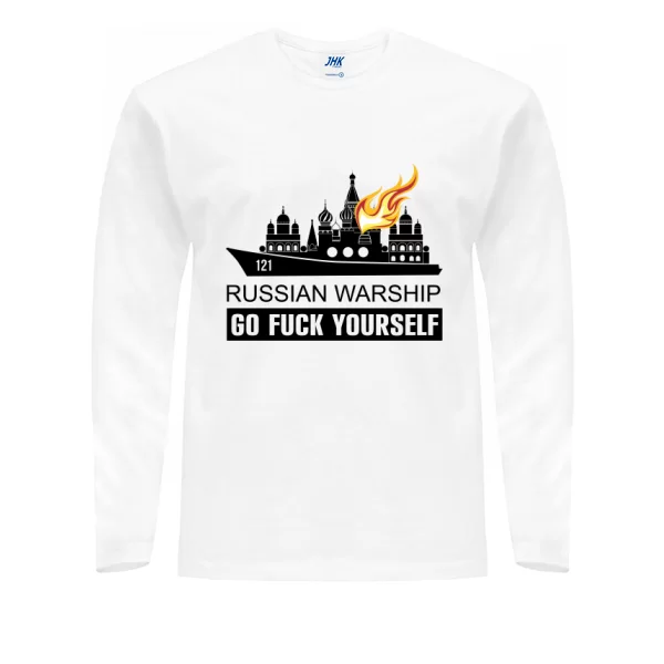 Чоловічий лонгслів Russian Warship Go Fuck Yourself