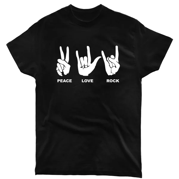 Мужская футболка Peace Love Rock