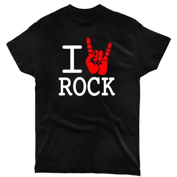 Мужская футболка с надписью люблю Rock 13048