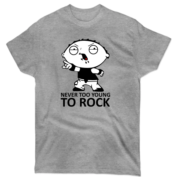 Мужская футболка Never too young to rock