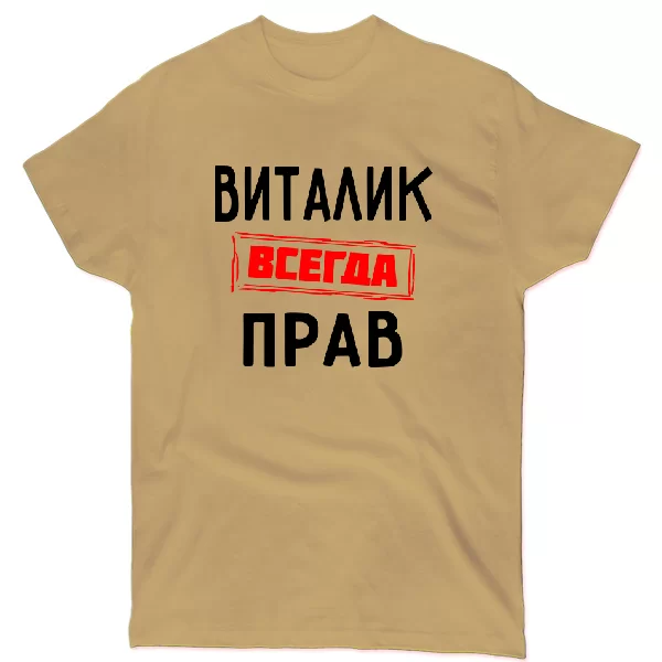 Футболка Виталик всегда прав 1285