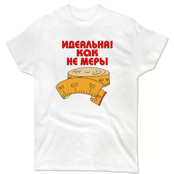 Мужская футболка Идеальна как не мерь