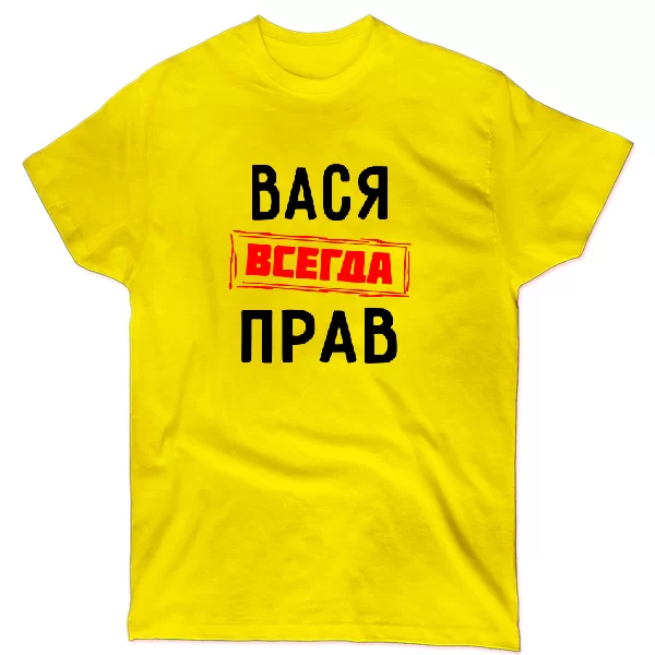 Футболка Вася всегда прав 1283