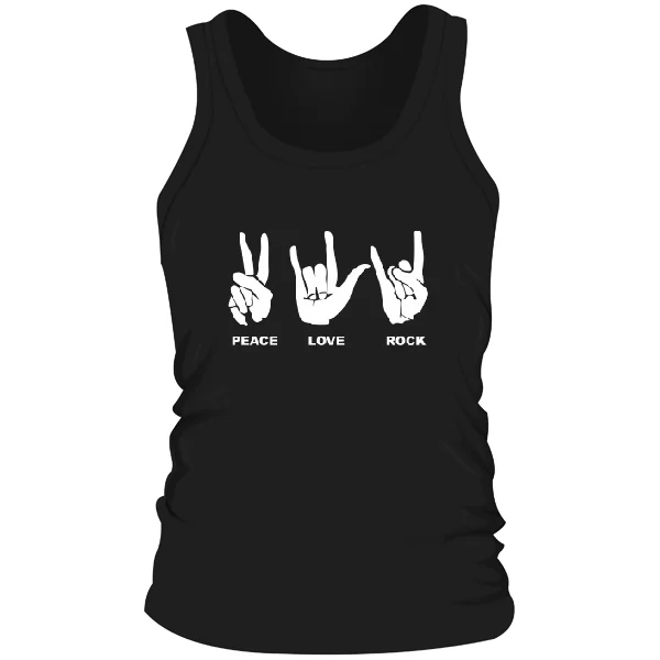 Мужская майка Peace Love Rock
