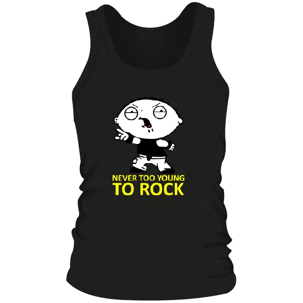 Мужская майка Never too young to rock
