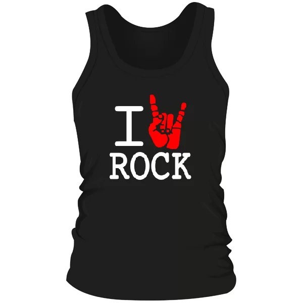 Мужская майка с надписью люблю Rock