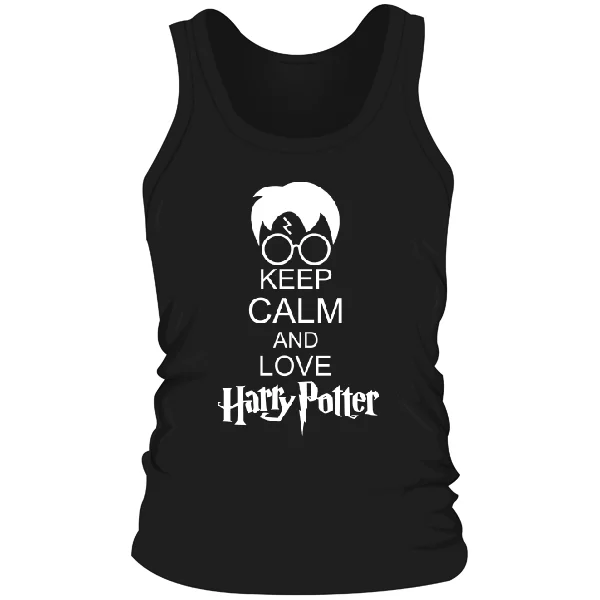 Мужская майка Keep calm and love Harry Potter