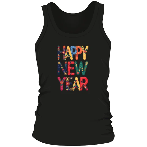 Мужская майка Happy New Year надпись