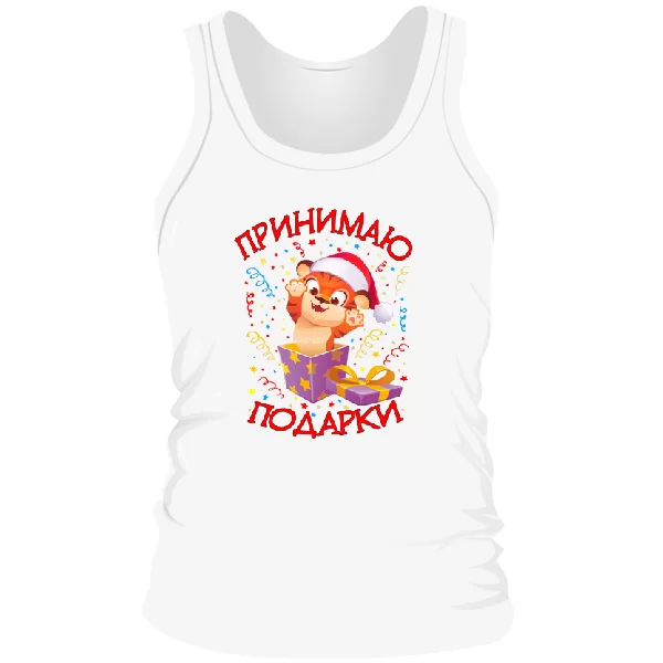Мужская майка с тигрёнком на новый год