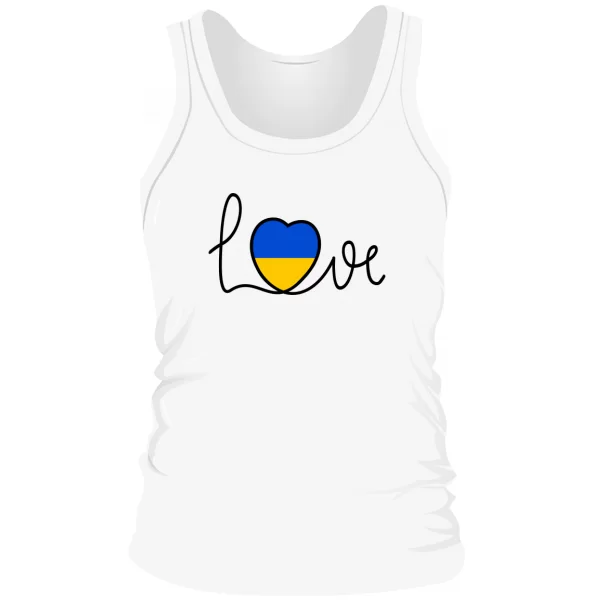 Мужская майка Love Ukraine сердце