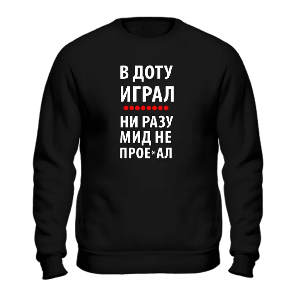 Мужской свитшот В Доту играл
