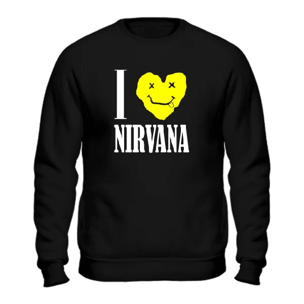 Мужской свитшот I Love Nirvana