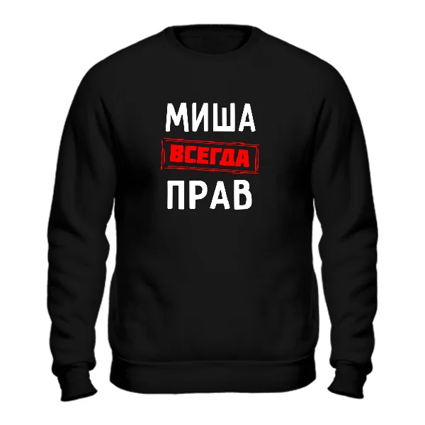Свитшот Миша всегда прав