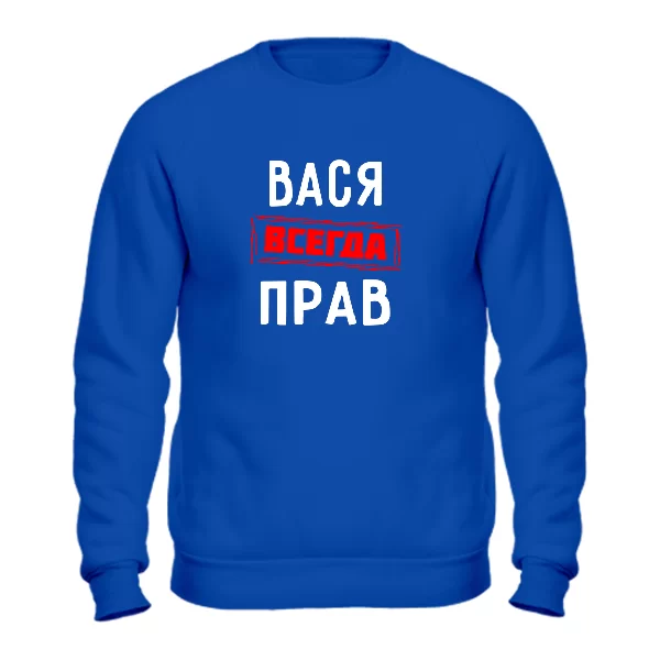 Свитшот Вася всегда прав