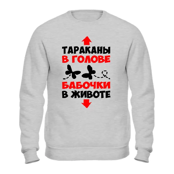 Світшот Таргани в голові Метелики в животі