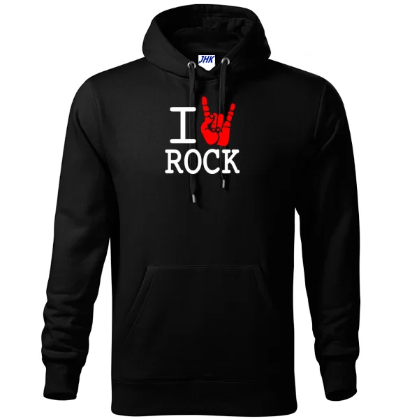 Толстовка с надписью люблю Rock