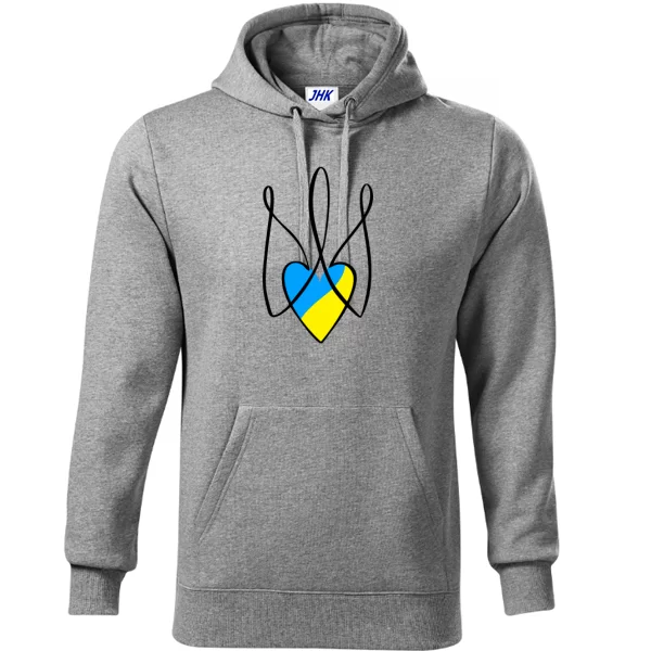 Толстовка Трезубец с сердцем Украины