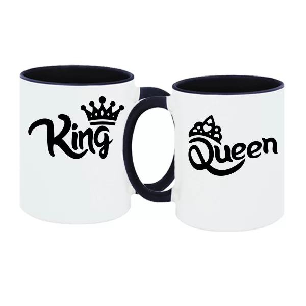 Парные чашки Надпись King Queen
