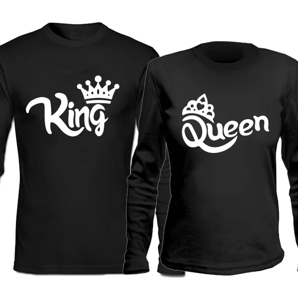 Парные лонгсливы Надпись King Queen 4095