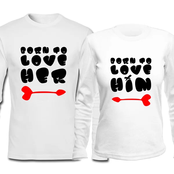 Парные лонгсливы Born to love him her