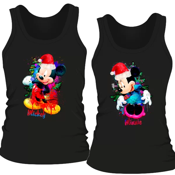 Парні майки Новорічні Mickey та Minnie