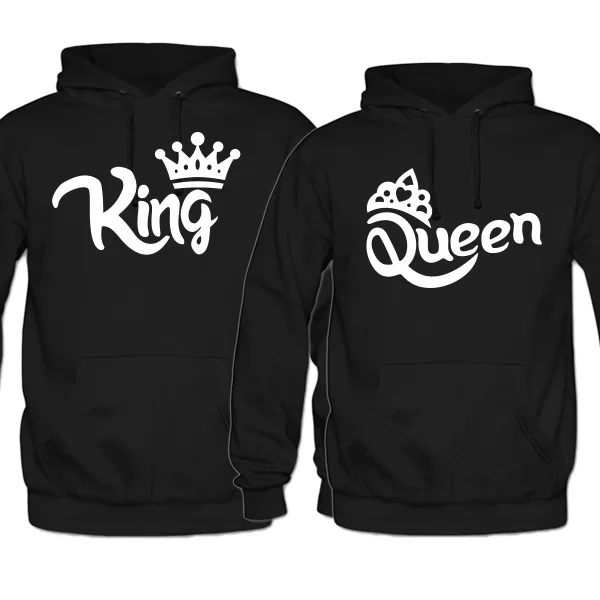 Парные толстовки Надпись King Queen