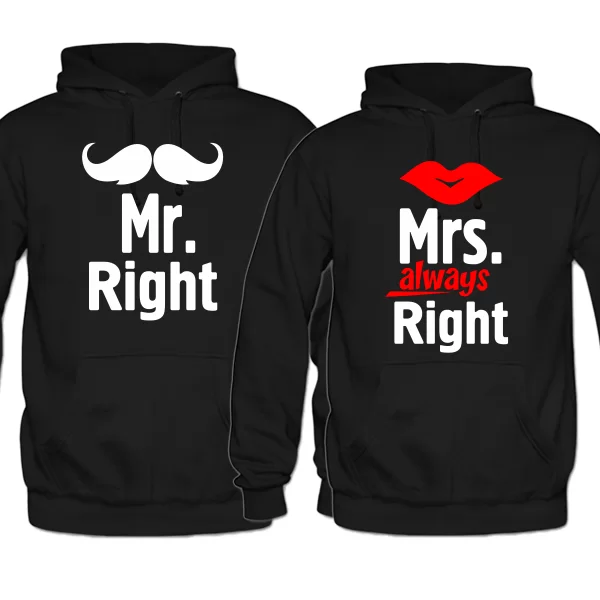 Парные толстовки Mr Right Mrs Always Right