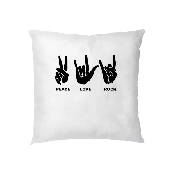 Подушка Peace Love Rock 13011