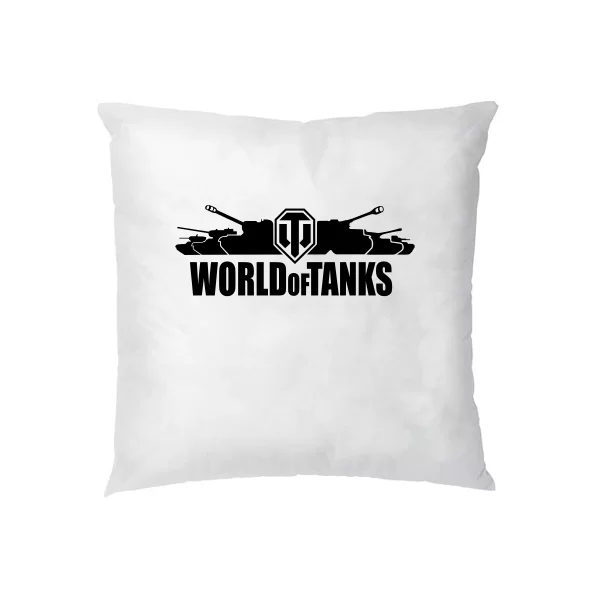 Подушка с надписью World of Tanks