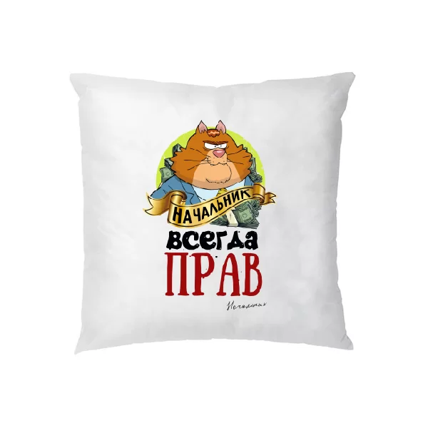 Подушка Начальник всегда прав 10215
