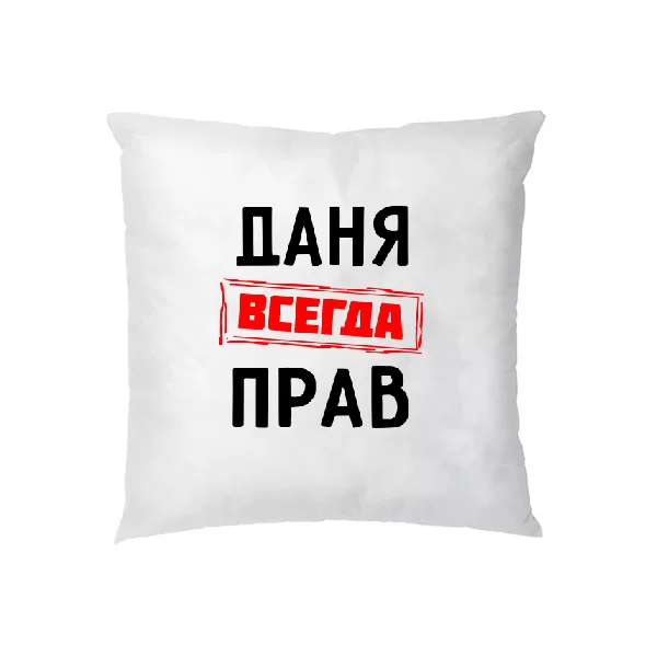 Подушка Даня всегда прав