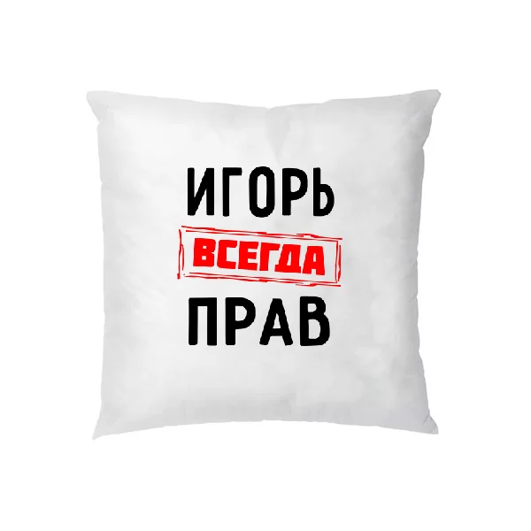 Подушка Игорь всегда прав