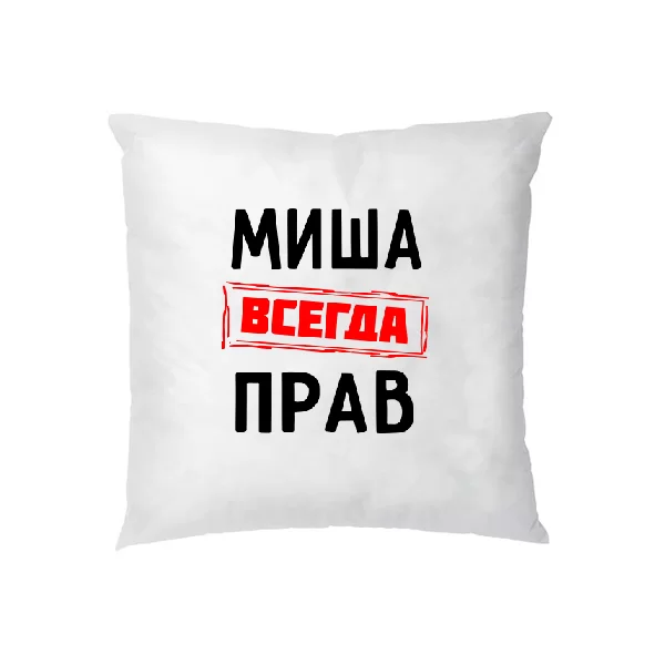 Подушка Миша всегда прав