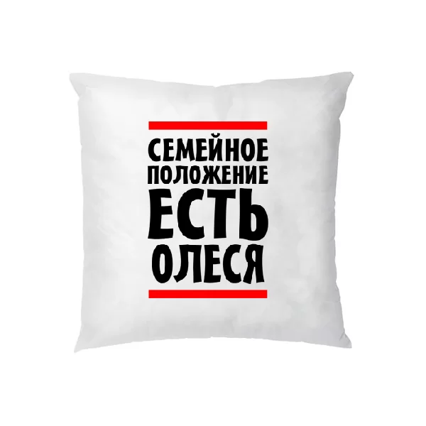 Подушка Семейное положение есть Олеся