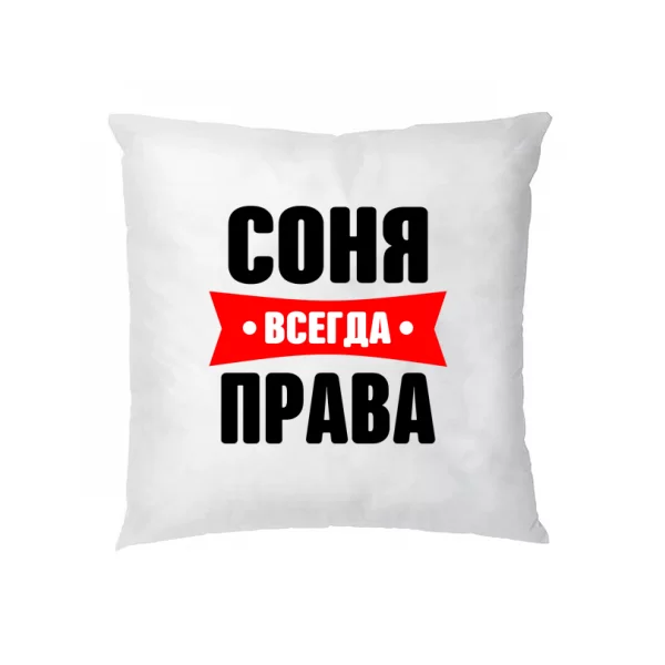 Подушка Соня всегда права